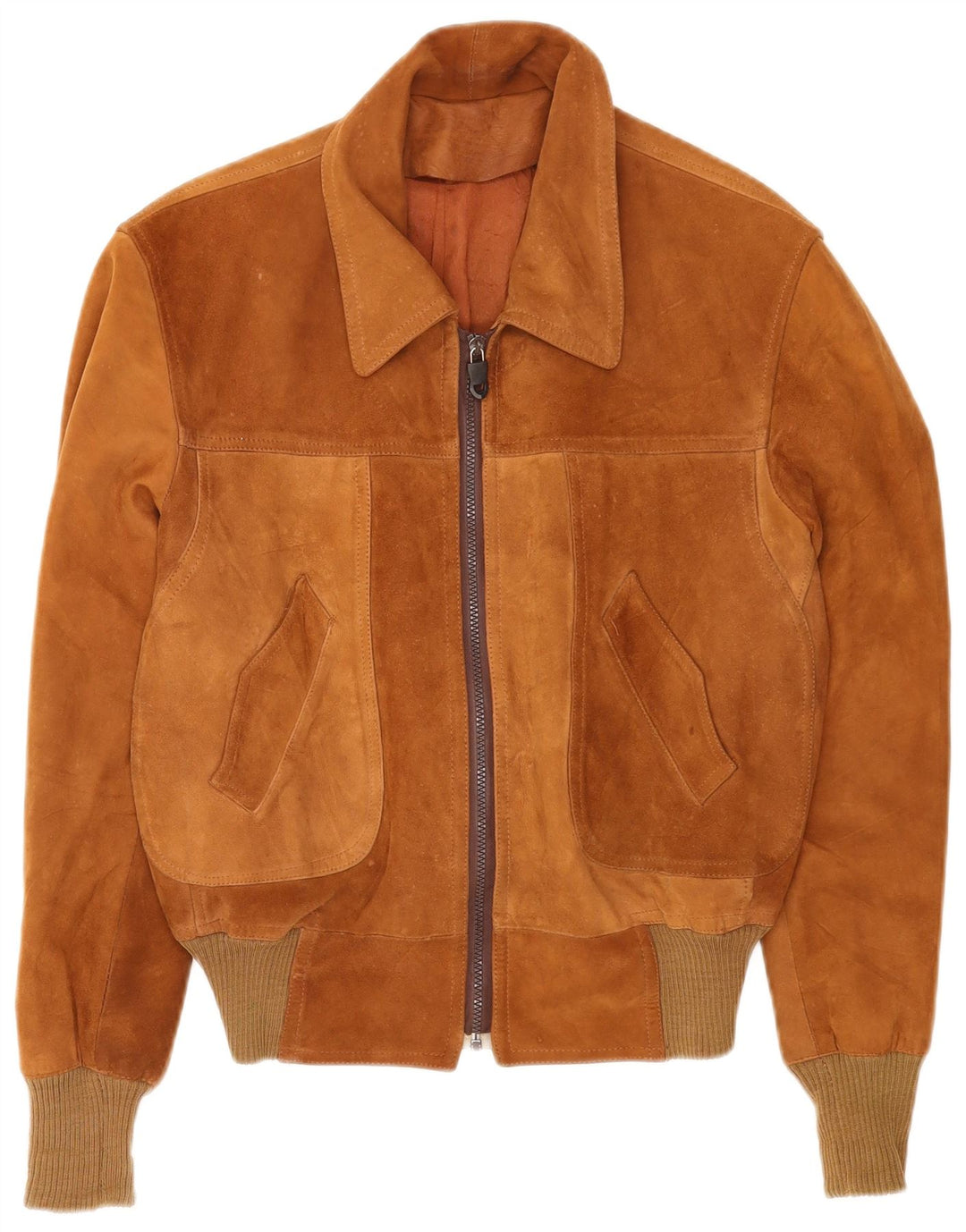 Vintage herre ruskind bomberjakke UK 38 medium brun