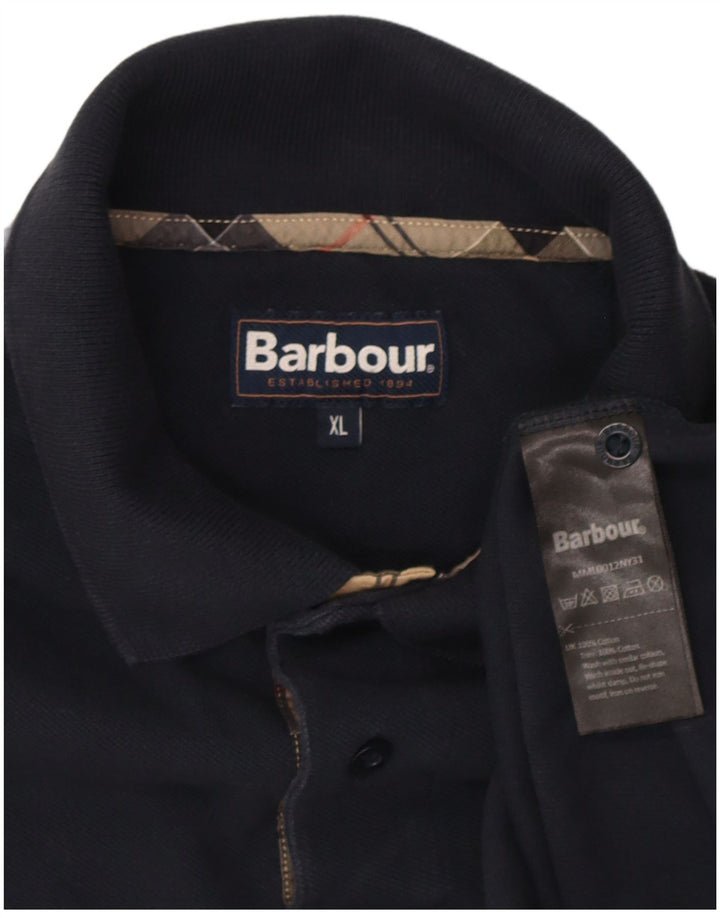 Barbour herre poloshirt XL marineblå bomuld