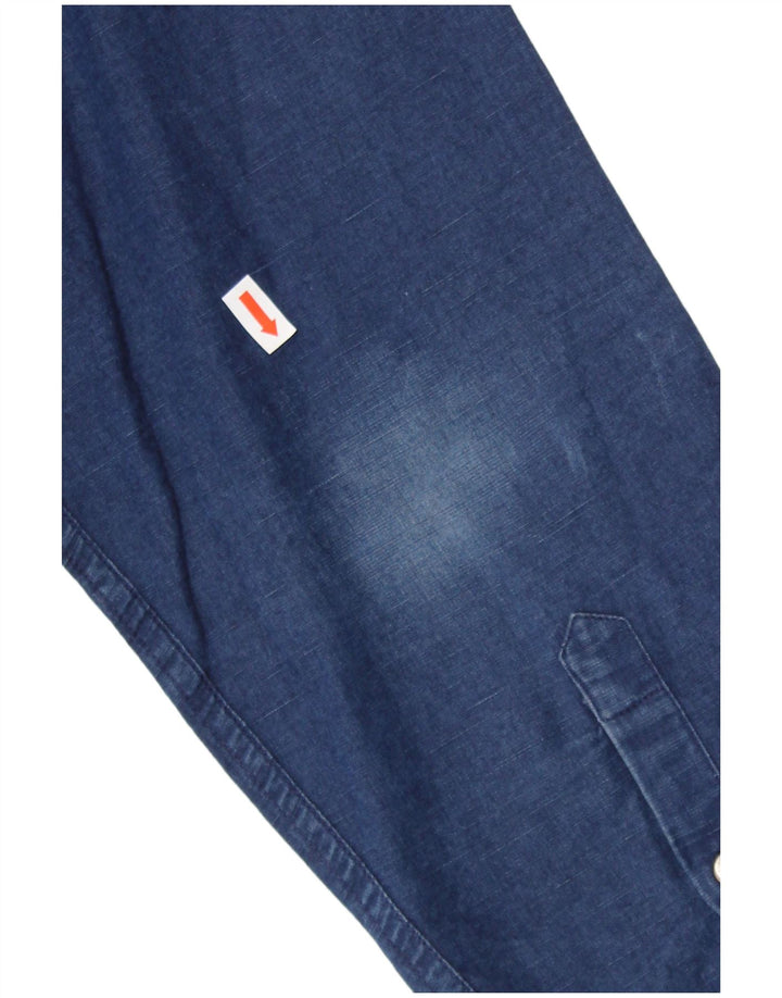 SUPERDRY Herre Regular Fit denimskjorte 3XL marineblå bomuld