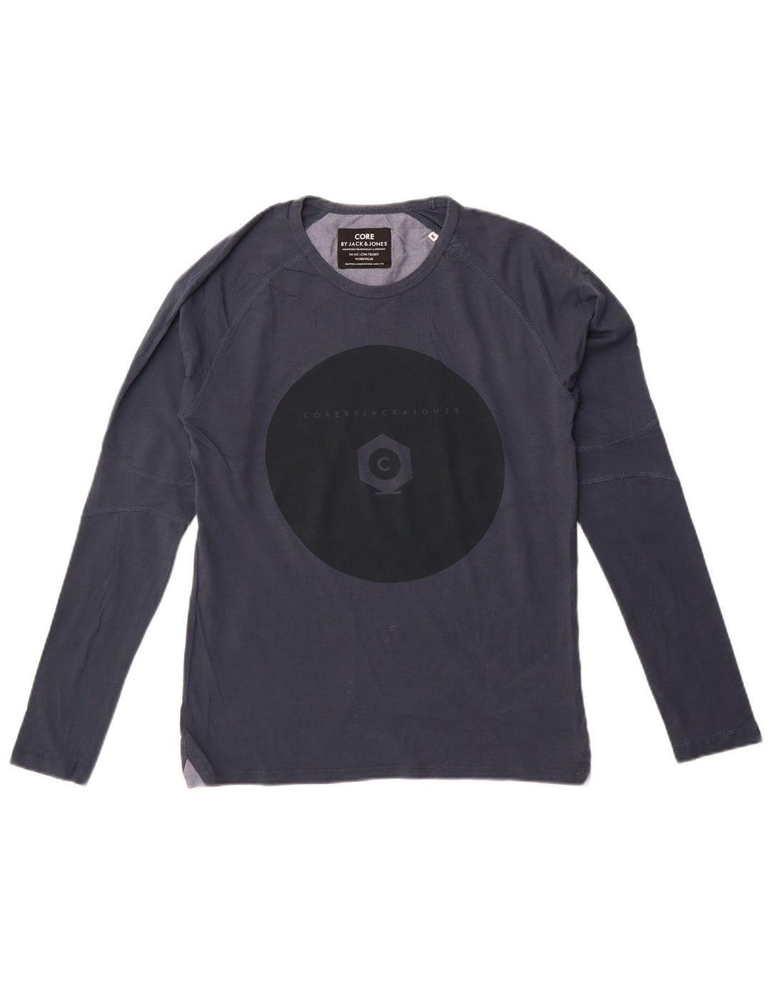 Jack & Jones Herre Grafisk Top Langærmet Medium Navy Blue