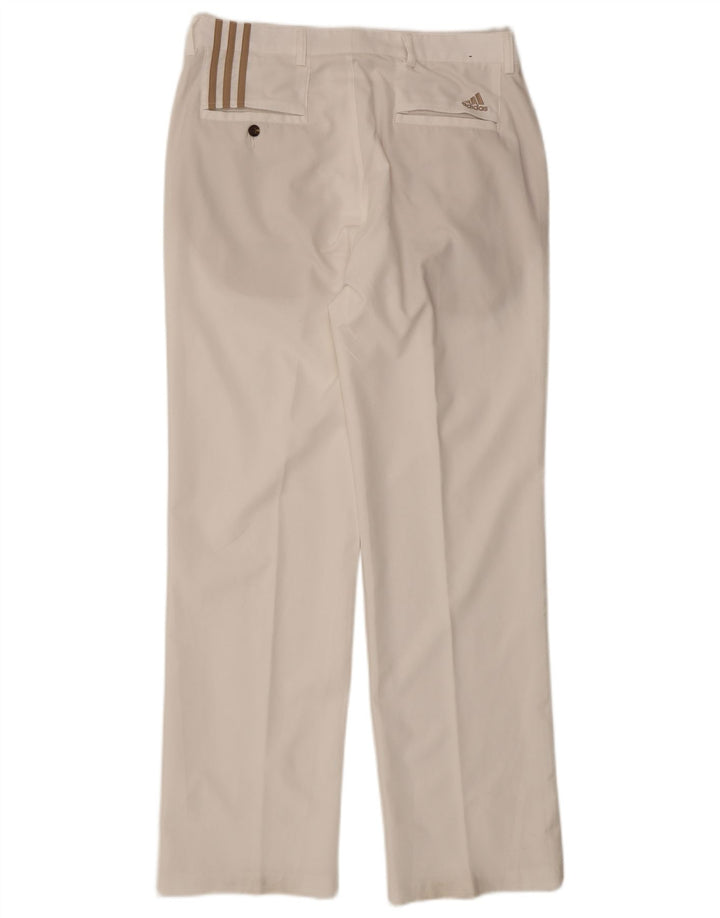 ADIDAS Mens Climacool Straight Casual Trousers W34 L32  White Polyester