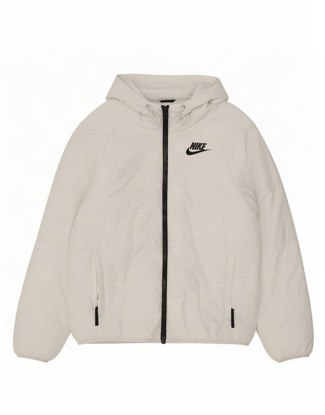 Nike Windbreaker-jakke med hætte til mænd UK 36 Small White Polyester