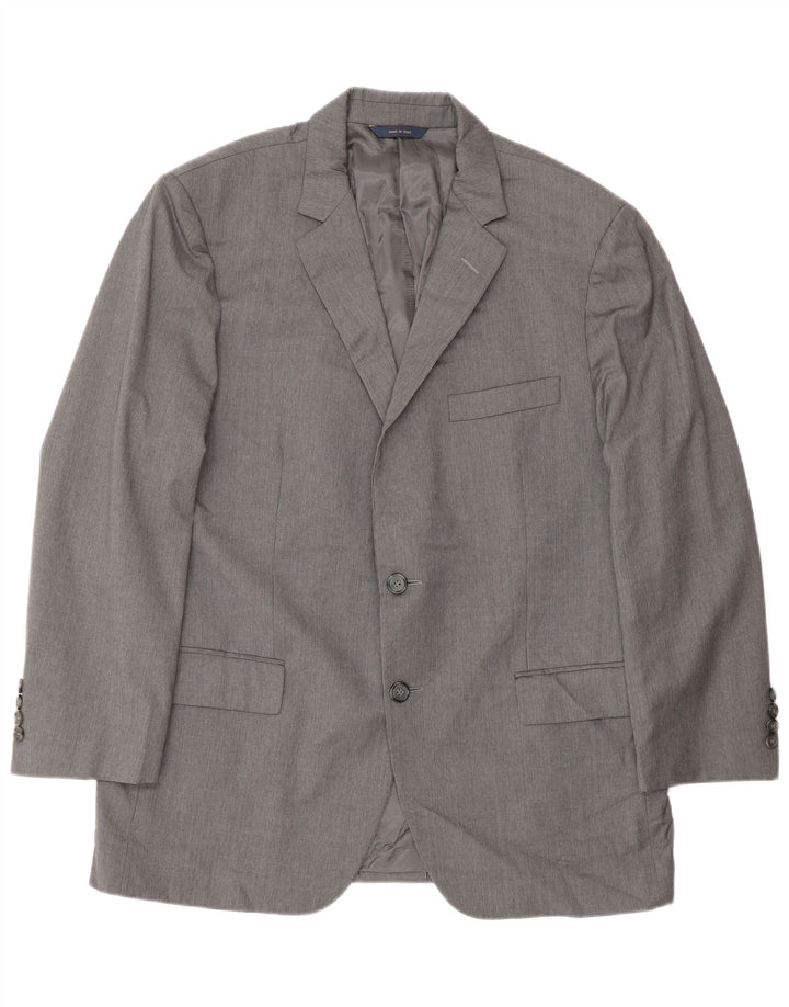 Brooks Brothers Herre Slim 2 Button Blazer Jacket UK 42 XL Grå Uld