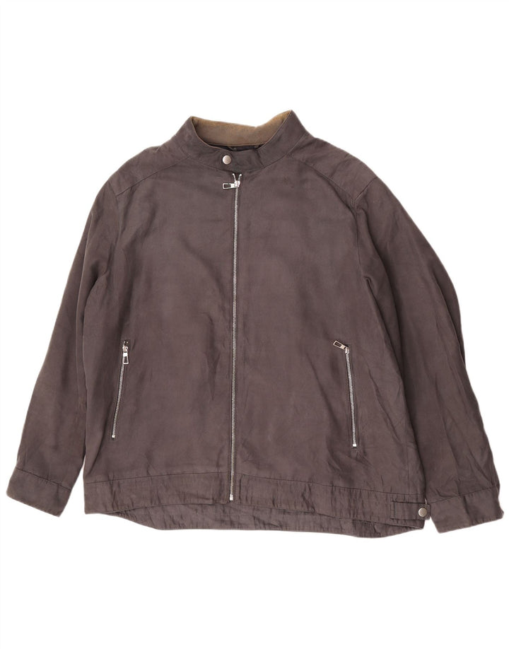 Marks & Spencer Bomberjakke til mænd UK 46 3XL Grå Polyester