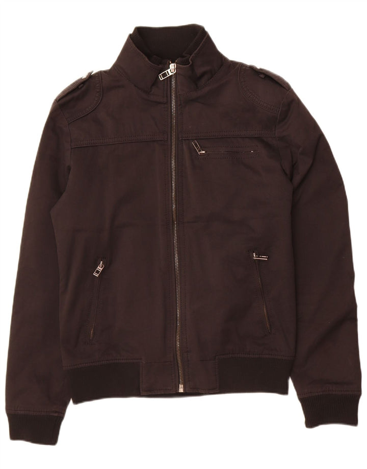 Zara Herre Military Bomber Jacket UK 36 Small Black