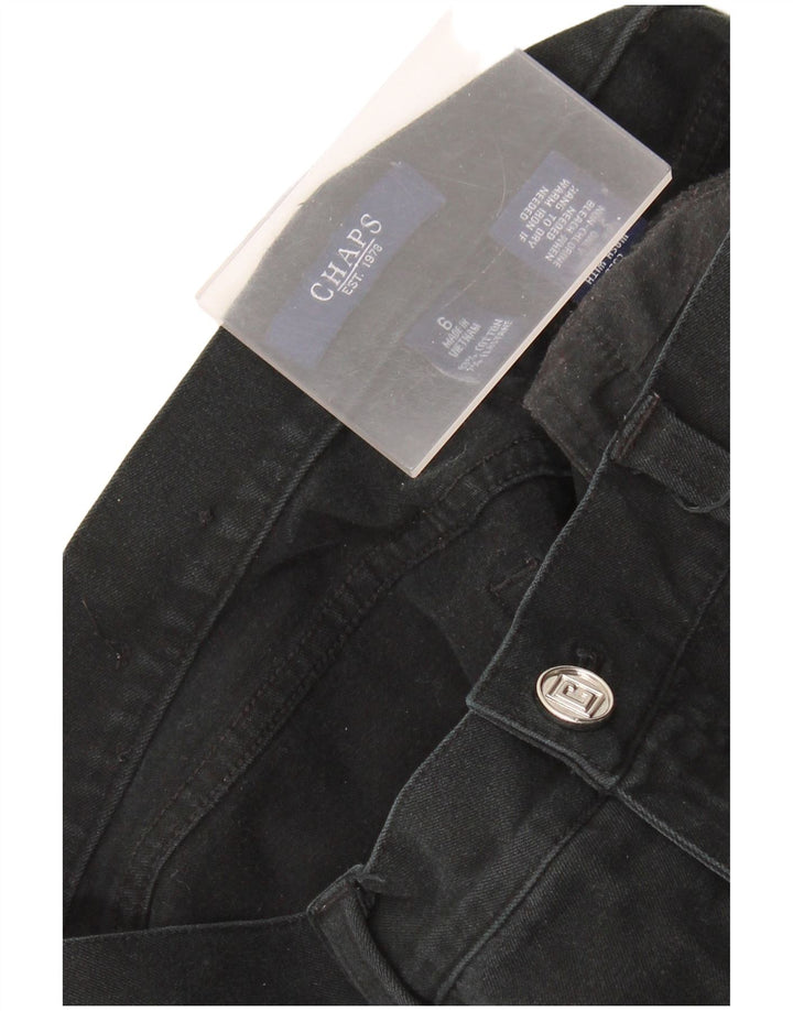 CHAPS Lige fritidsbukser til kvinder US 6 Medium W30 L30 Sort bomuld