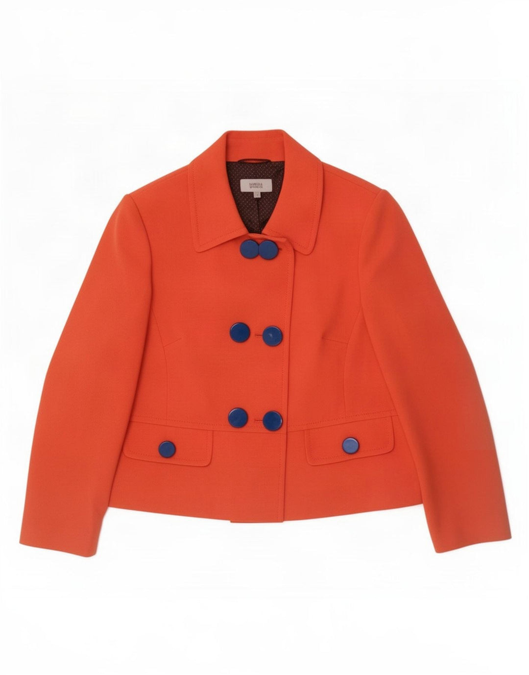 Marks & Spencer Dame Dobbeltradet Blazer Jacket UK 20 2XL Orange