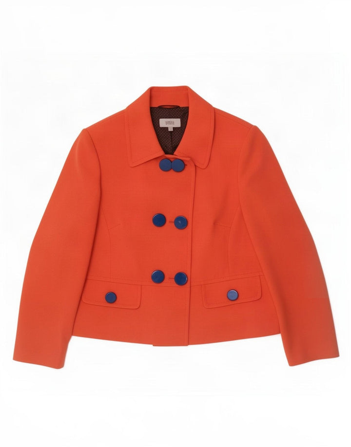Marks & Spencer Dame Dobbeltradet Blazer Jacket UK 20 2XL Orange