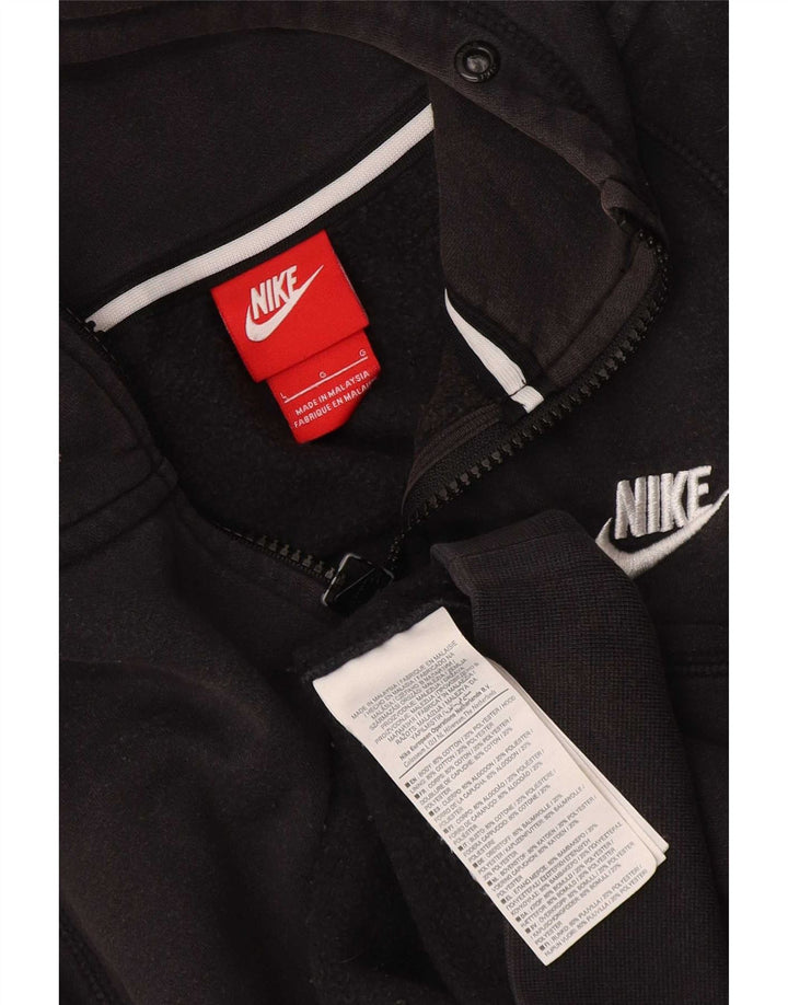 Nike hættetrøje med lynlås til mænd Stor sort bomuld