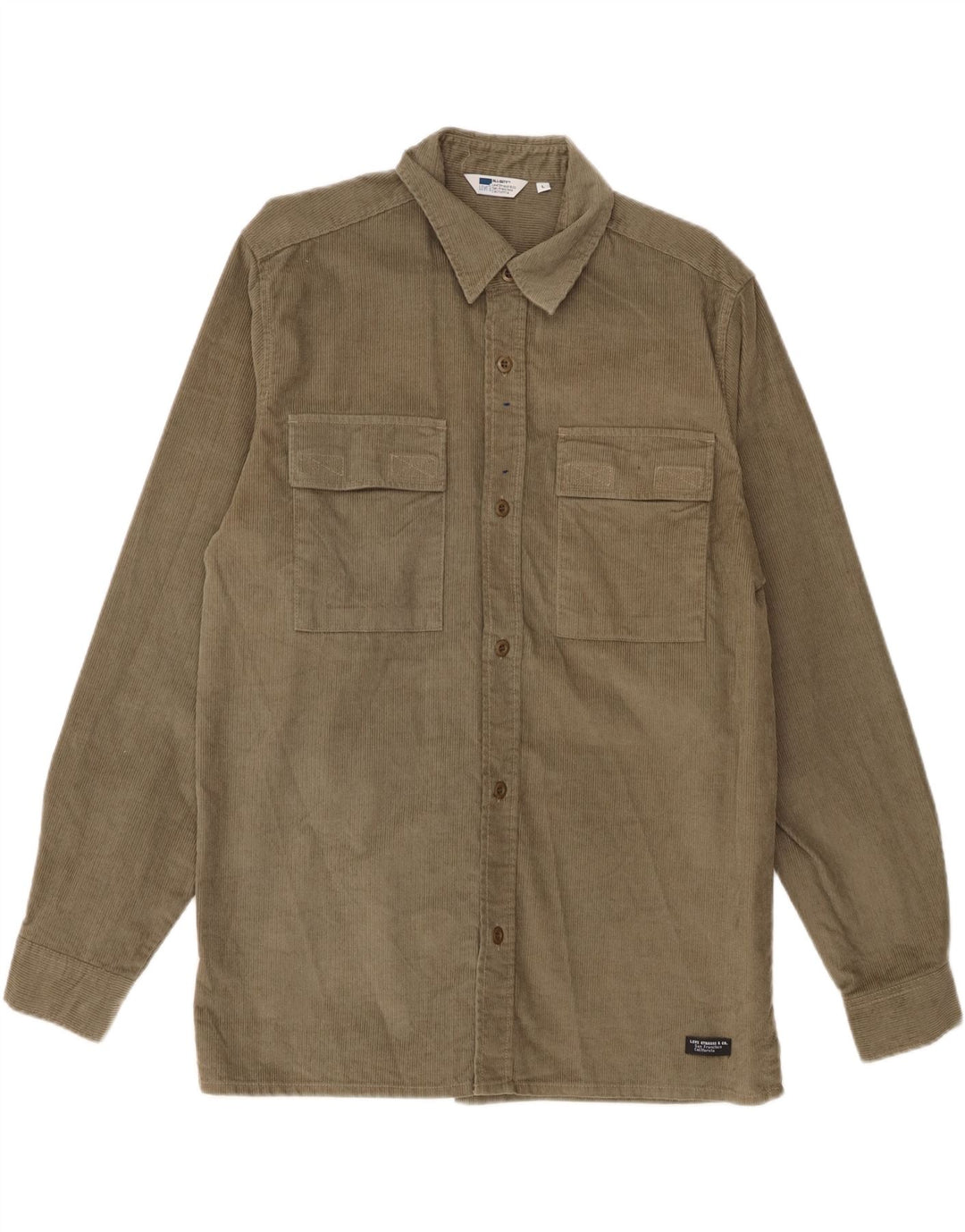 Levi's Herre fløjlsskjorte Stor Khaki Bomuld