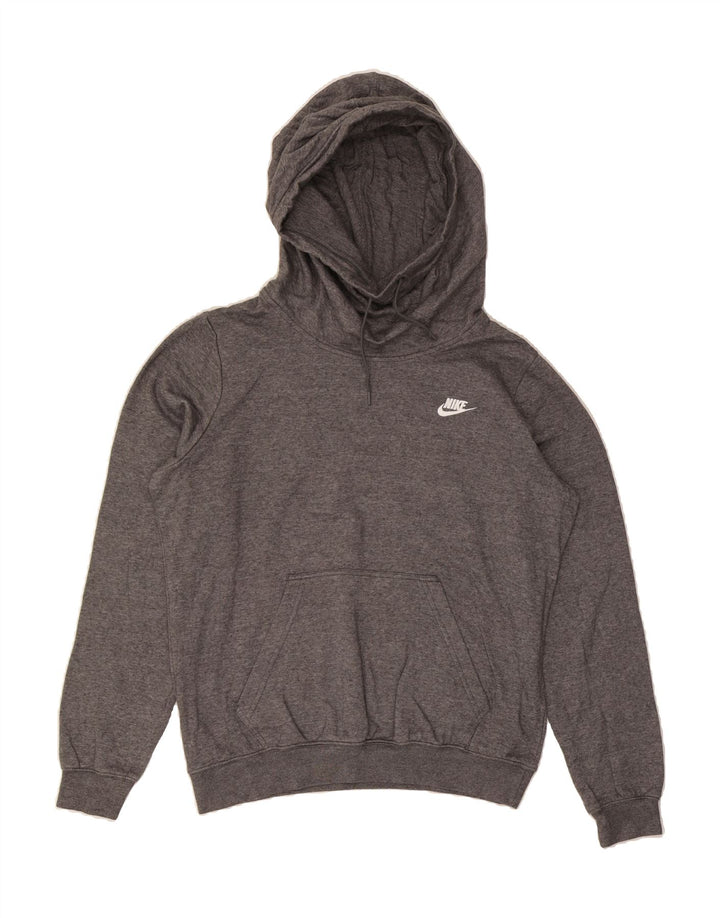 NIKE Womens Hoodie Jumper UK 16 Large Grey Cotton Vintage Nike and Second-Hand Nike from Messina Hembry 