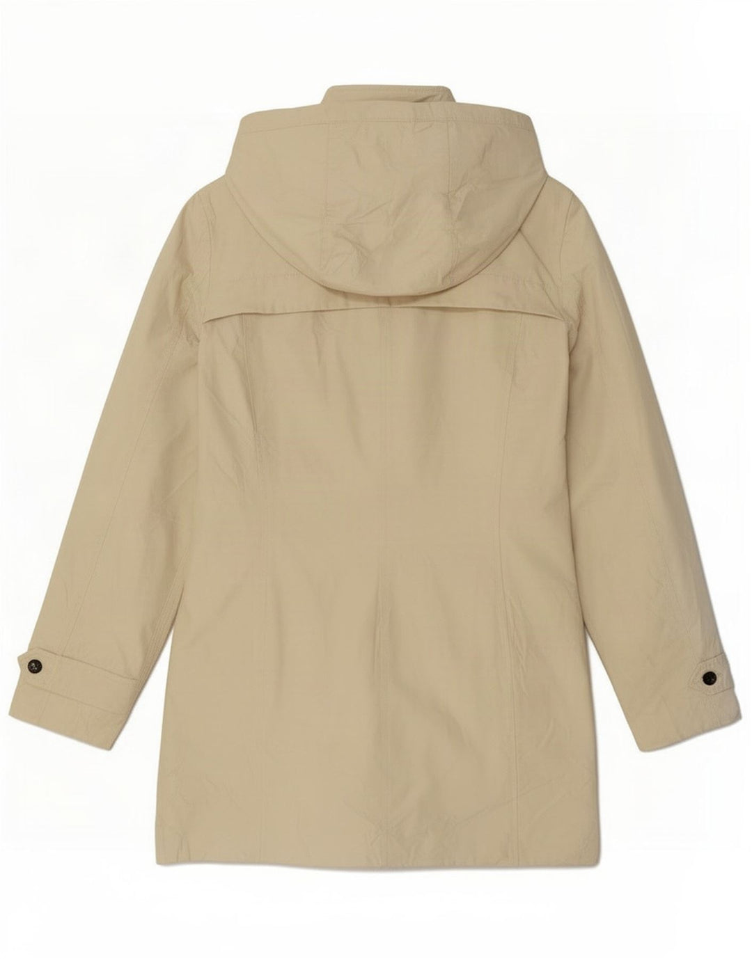 Zara Regnfrakke med hætte til kvinder UK 12 Medium Beige Polyester