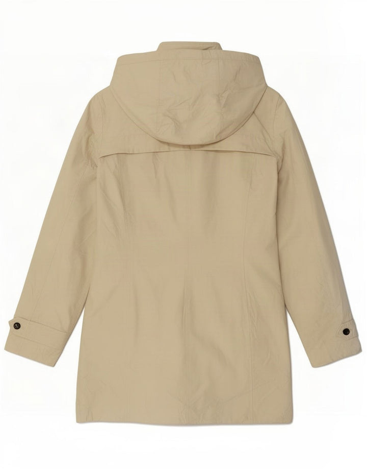Zara Regnfrakke med hætte til kvinder UK 12 Medium Beige Polyester