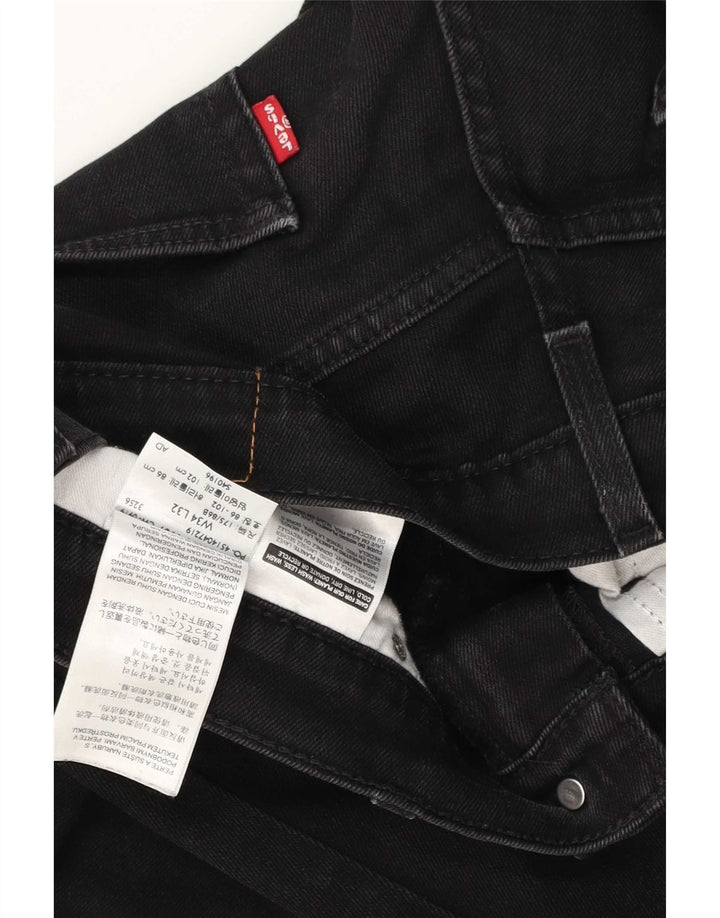Levi's Slim Jeans til mænd W34 L32 sort bomuld