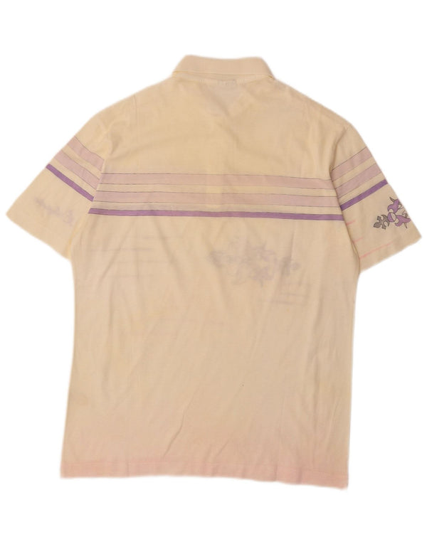 AUSTRALIAN L'ALPINA Poloshirt til mænd IT 46 Lille råhvid stribet bomuld