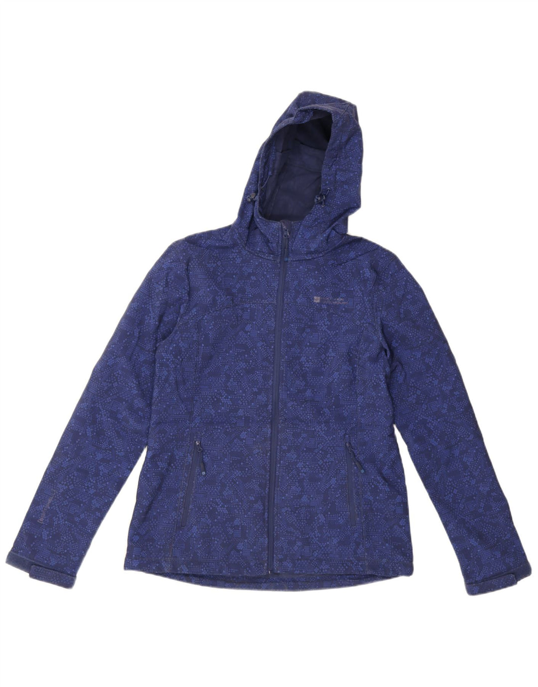 Mountain Warehouse Dame Windbreaker Jacket UK 12 Medium Blue Geometric