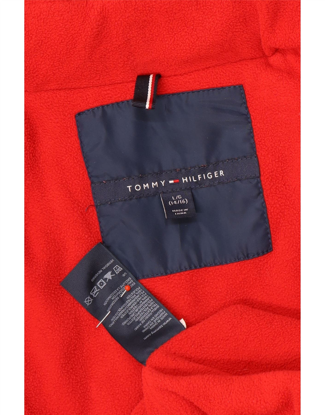 Tommy Hilfiger drenge hættepolstret jakke 14-15 år Stor marineblå