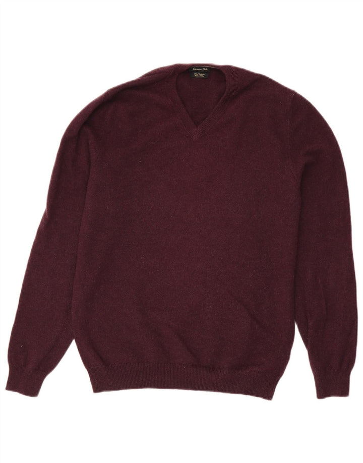 Massimo Dutti Herre V-hals sweater Medium Burgundy