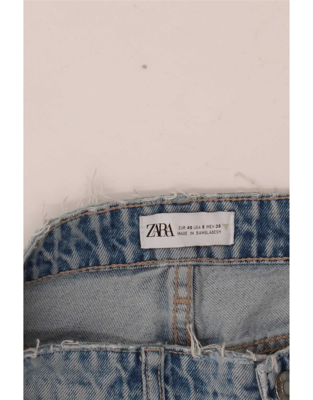 Zara Dame Straight Jeans EU 40 Medium W30 L30 Blå