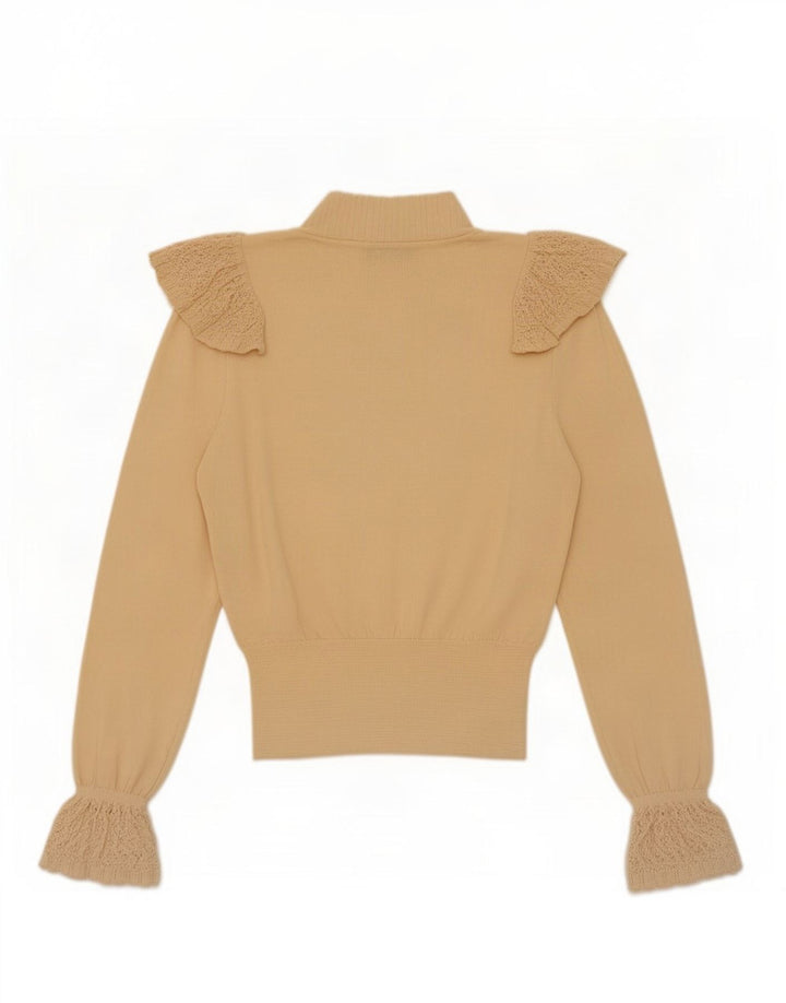 Zara Dametop Langærmet UK 10 Small Beige