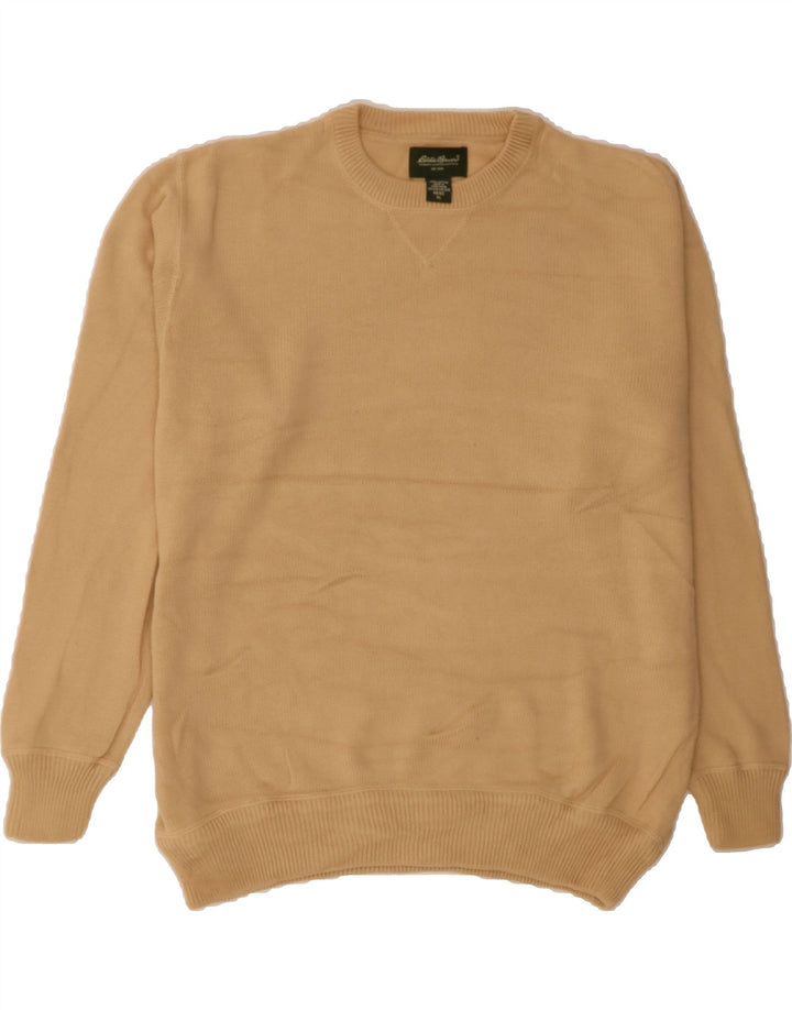 EDDIE BAUER Mens Crew Neck Jumper Sweater XL Beige Cotton Vintage Eddie Bauer and Second-Hand Eddie Bauer from Messina Hembry 