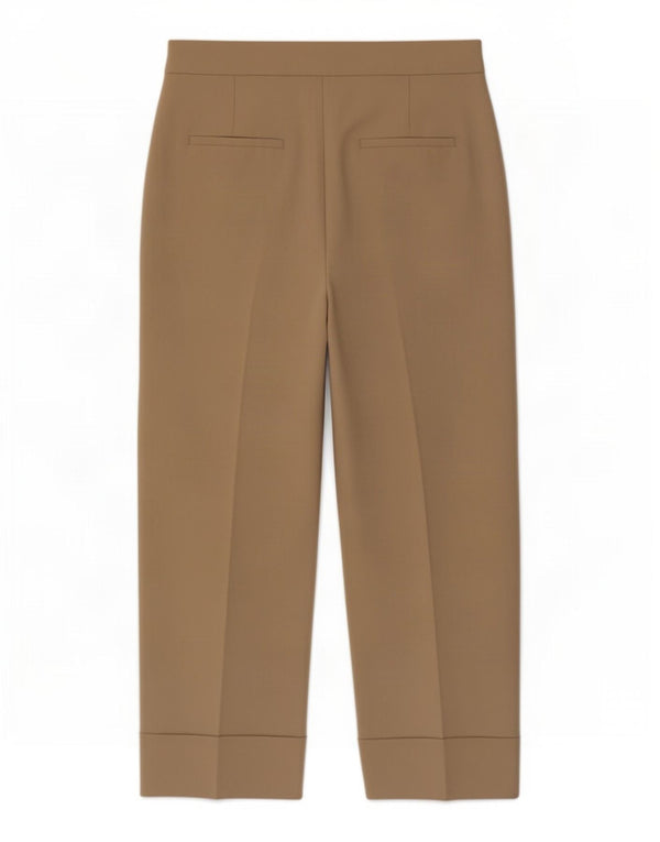 Zara Lige jakkesæt til kvinder Medium W28 L27 Beige Polyester