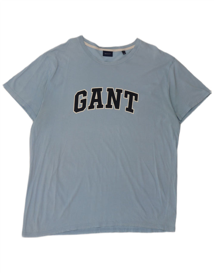 Gant Herre grafisk T-shirt Top 3XL Blå Bomuld
