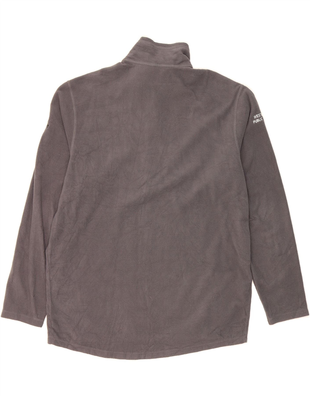 EDDIE BAUER Mens Zip Neck Fleece Jumper XL Grey Polyester Vintage Eddie Bauer and Second-Hand Eddie Bauer from Messina Hembry 