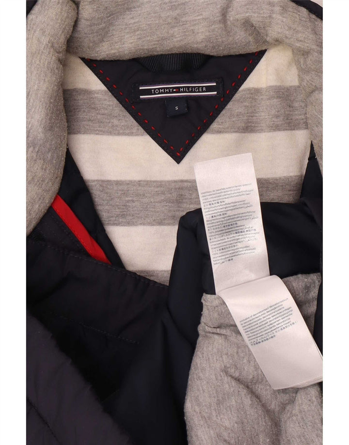 Tommy Hilfiger Dame Quiltet Jakke UK 10 Small Navy Blue Polyester