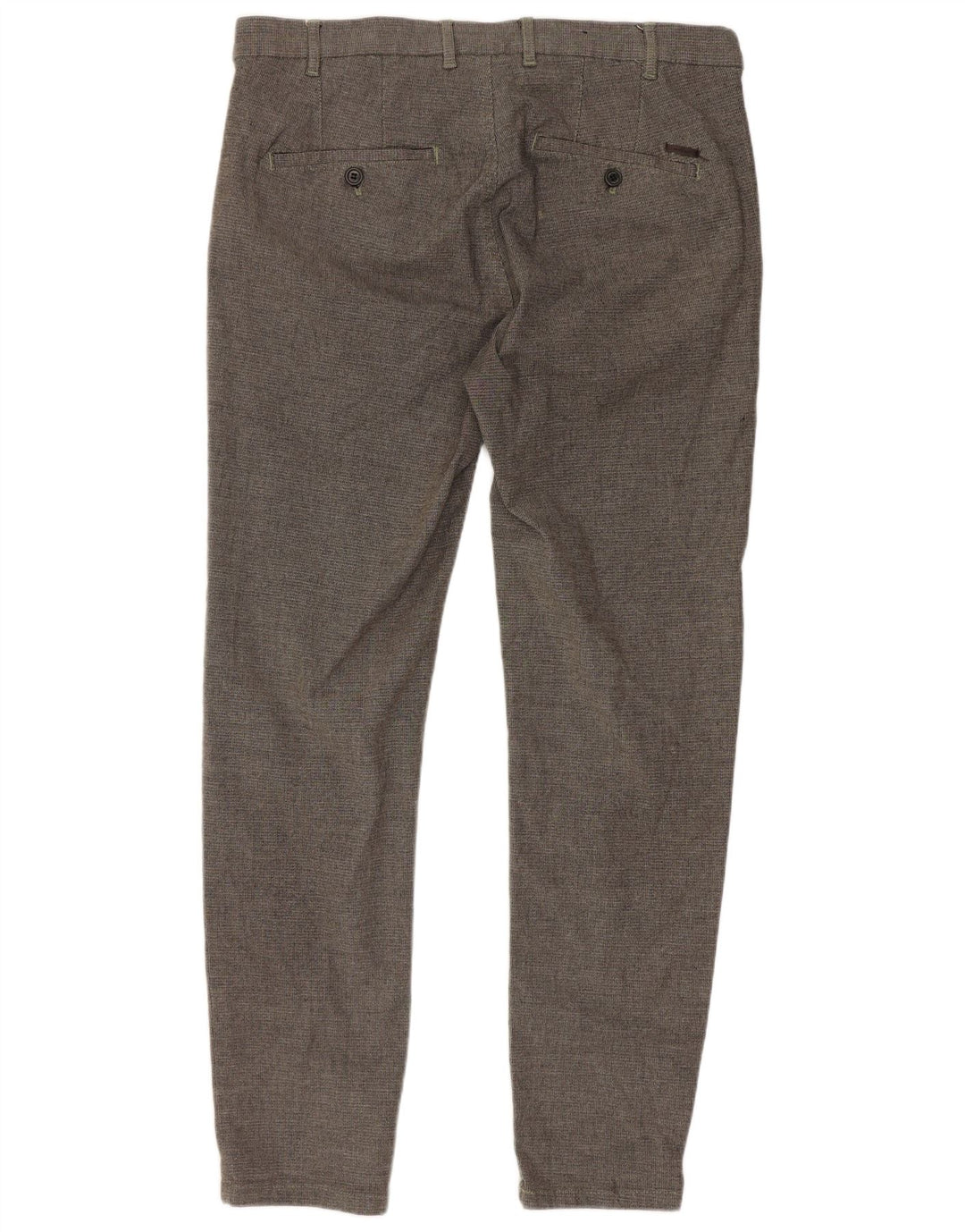 Zara Dame Slim Chino Bukser EU 42 Large W32 L28 Grå Polyester