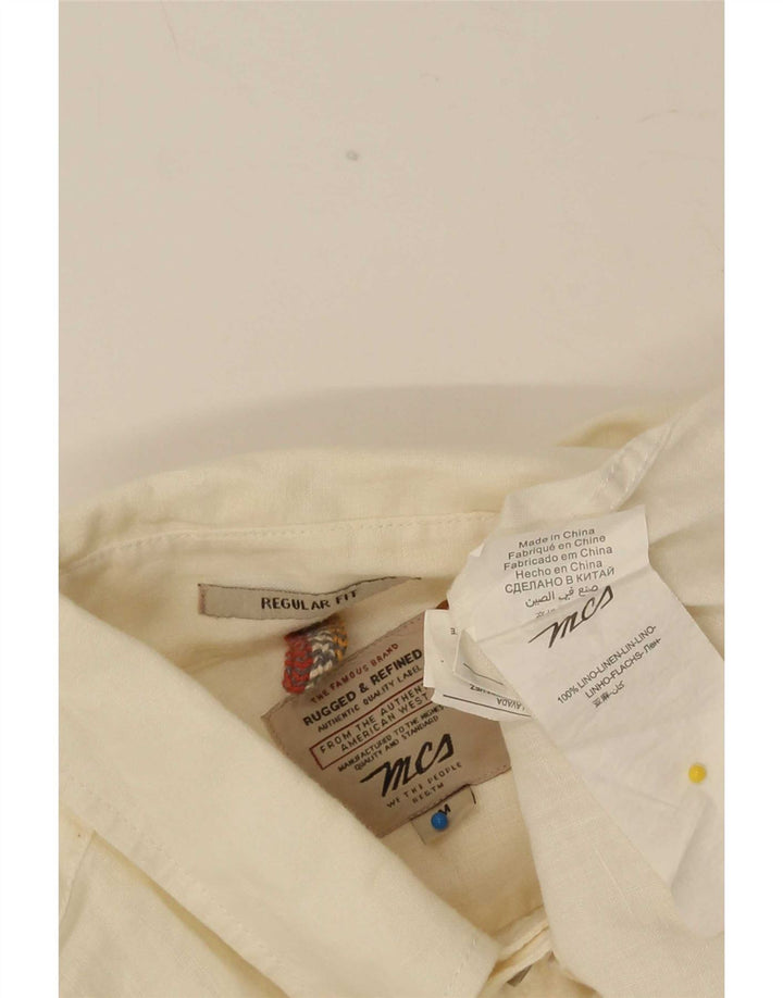 Marlboro Classics Herre Regular Fit skjorte Medium Off White Linned