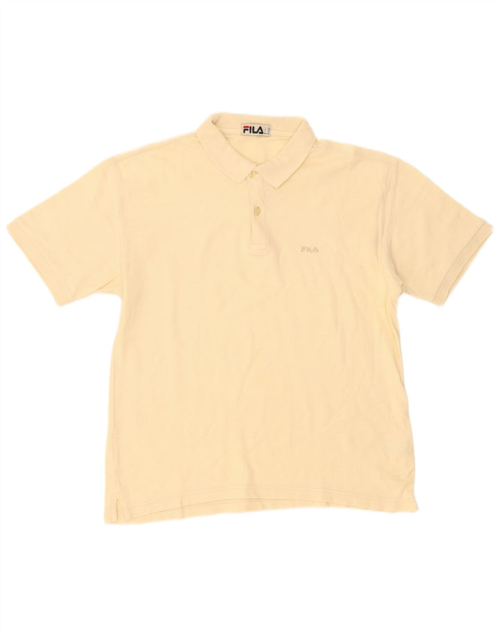 Fila herre poloshirt Medium gul bomuld