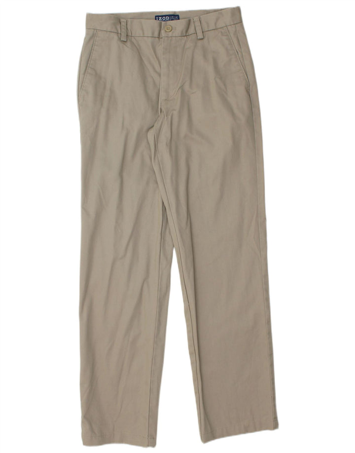 IZOD Straight Chino Bukser til mænd W29 L32 Beige Bomuld