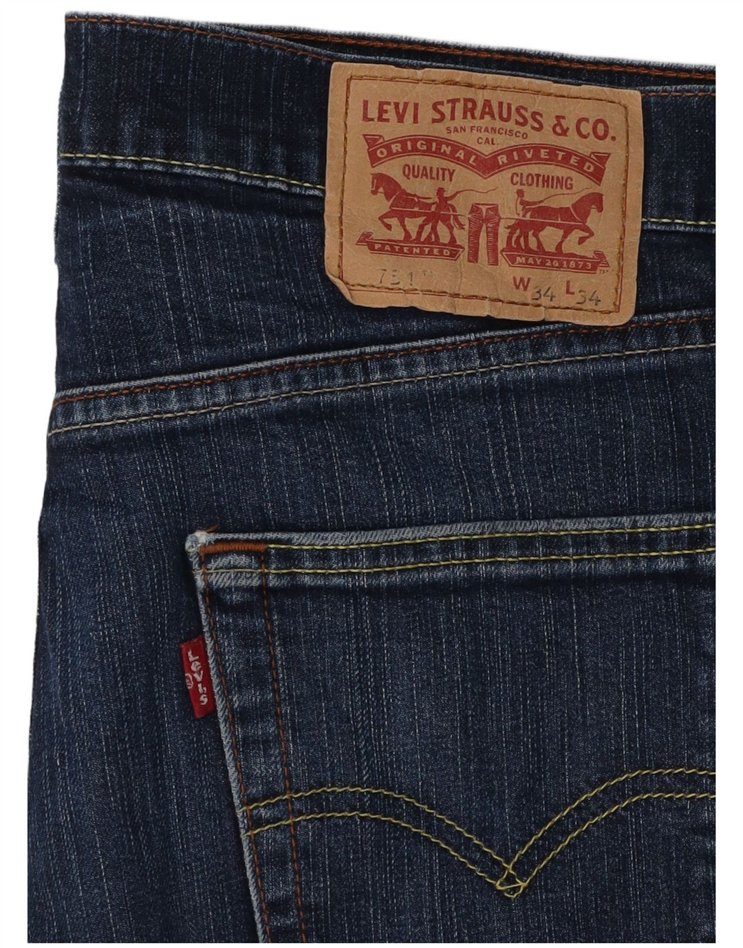 Levi's Herre 751 lige jeans W34 L29 blå bomuld