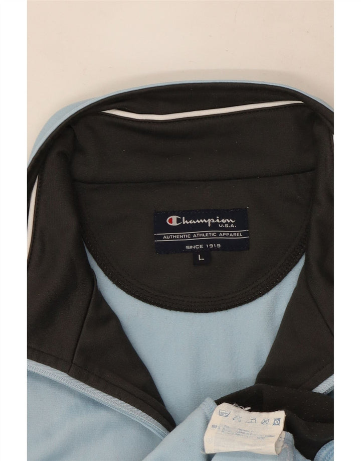 Champion Womens træningsdragt Topjakke UK 16 Large Blue Colourblock Polyester