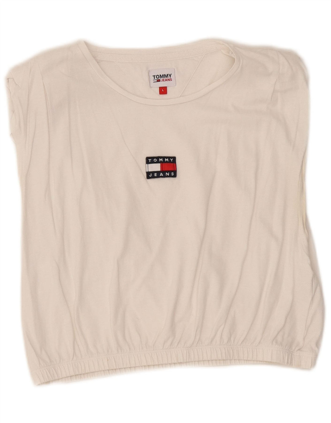 Tommy Hilfiger Dame Crop Vest Top UK 14 Large White