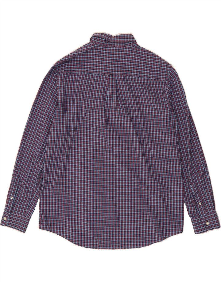 CHAPS Mens Big & Tall Shirt XL Blue Check Cotton Vintage Chaps and Second-Hand Chaps from Messina Hembry 