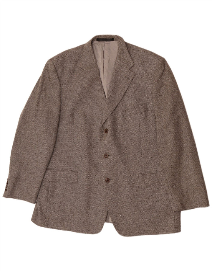 Marks & Spencer Herre 3-knaps blazerjakke UK 46 XL Grå uld