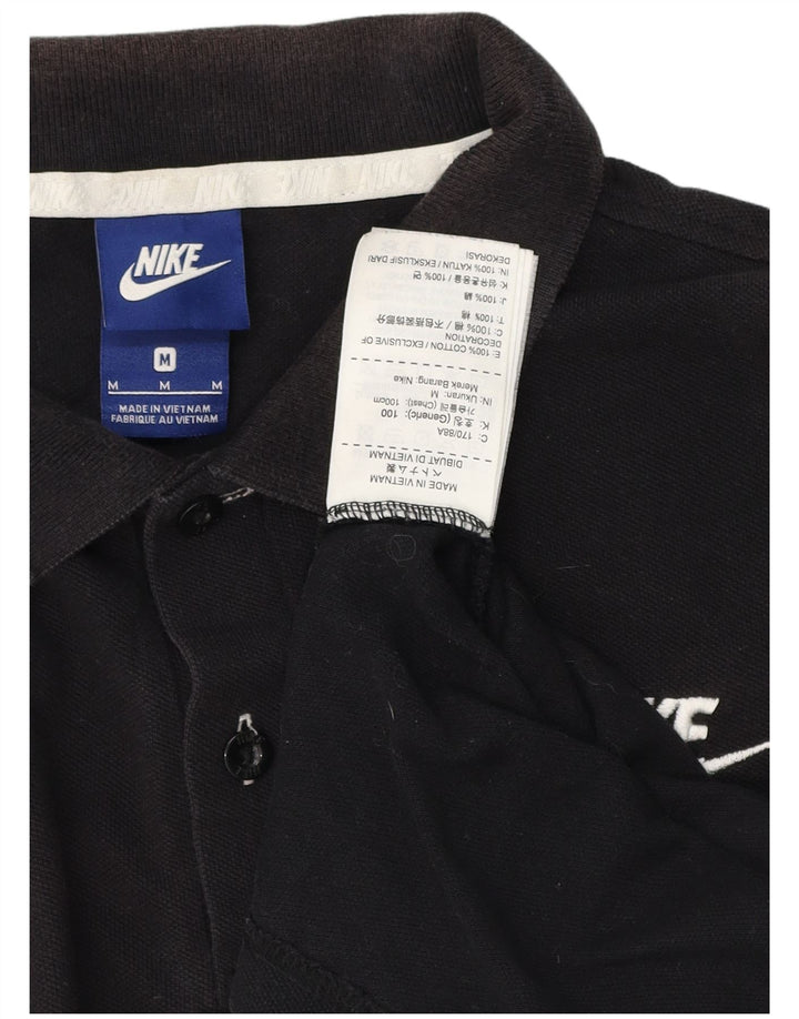 NIKE Poloshirt til mænd, medium sort bomuld