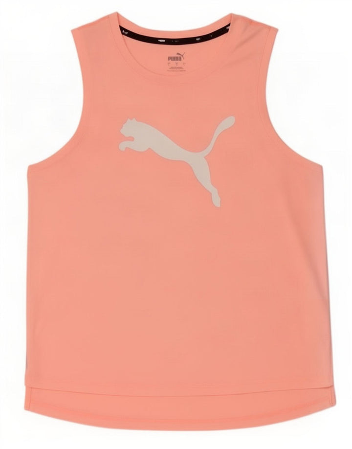 Puma Dame Grafisk Vest Top UK 16 Large Pink Polyester