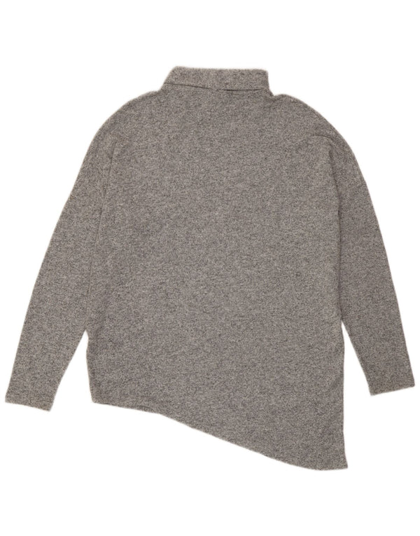 Phase Eight Dame Roll Neck Jumper Sweater UK 18 XL Grå Viscose