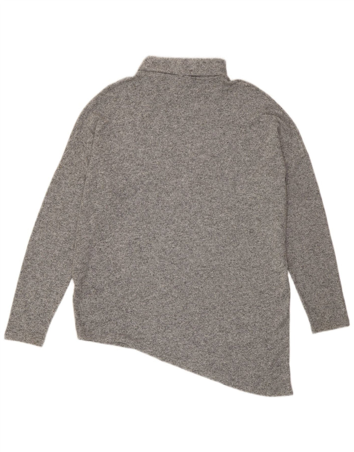 Phase Eight Dame Roll Neck Jumper Sweater UK 18 XL Grå Viscose