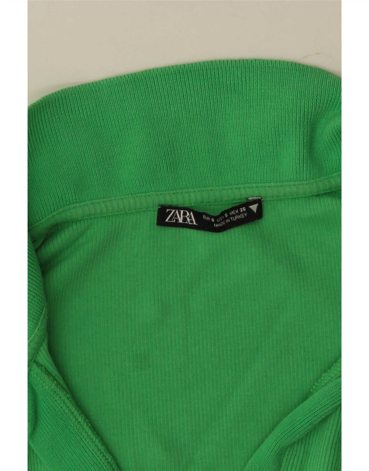 Zara Dame Polo Dress UK 8 Lille Grøn