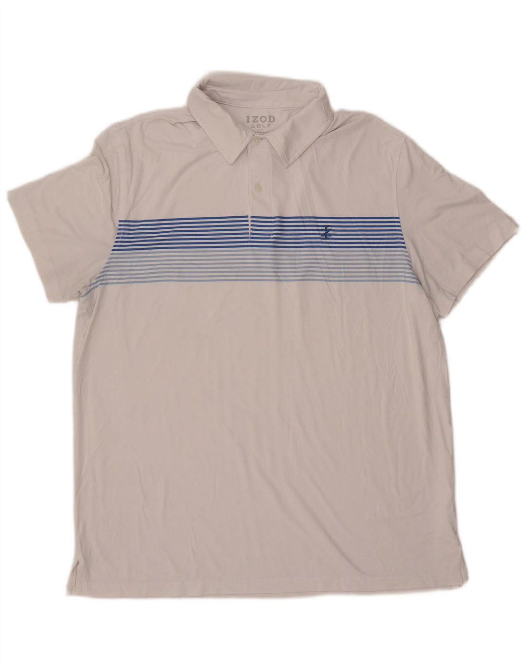IZOD Poloshirt til mænd Stor hvid stribet polyester