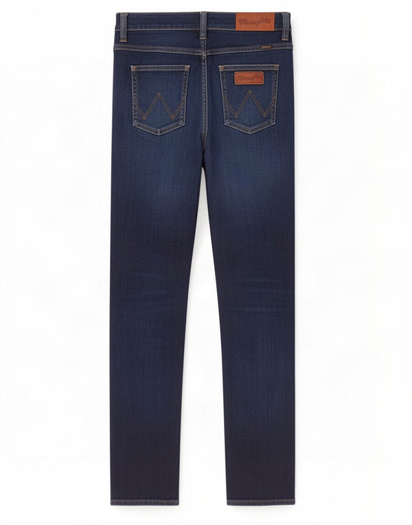 Wrangler Dame Stomper Slim Jeans W30 L31 Marineblå Bomuld