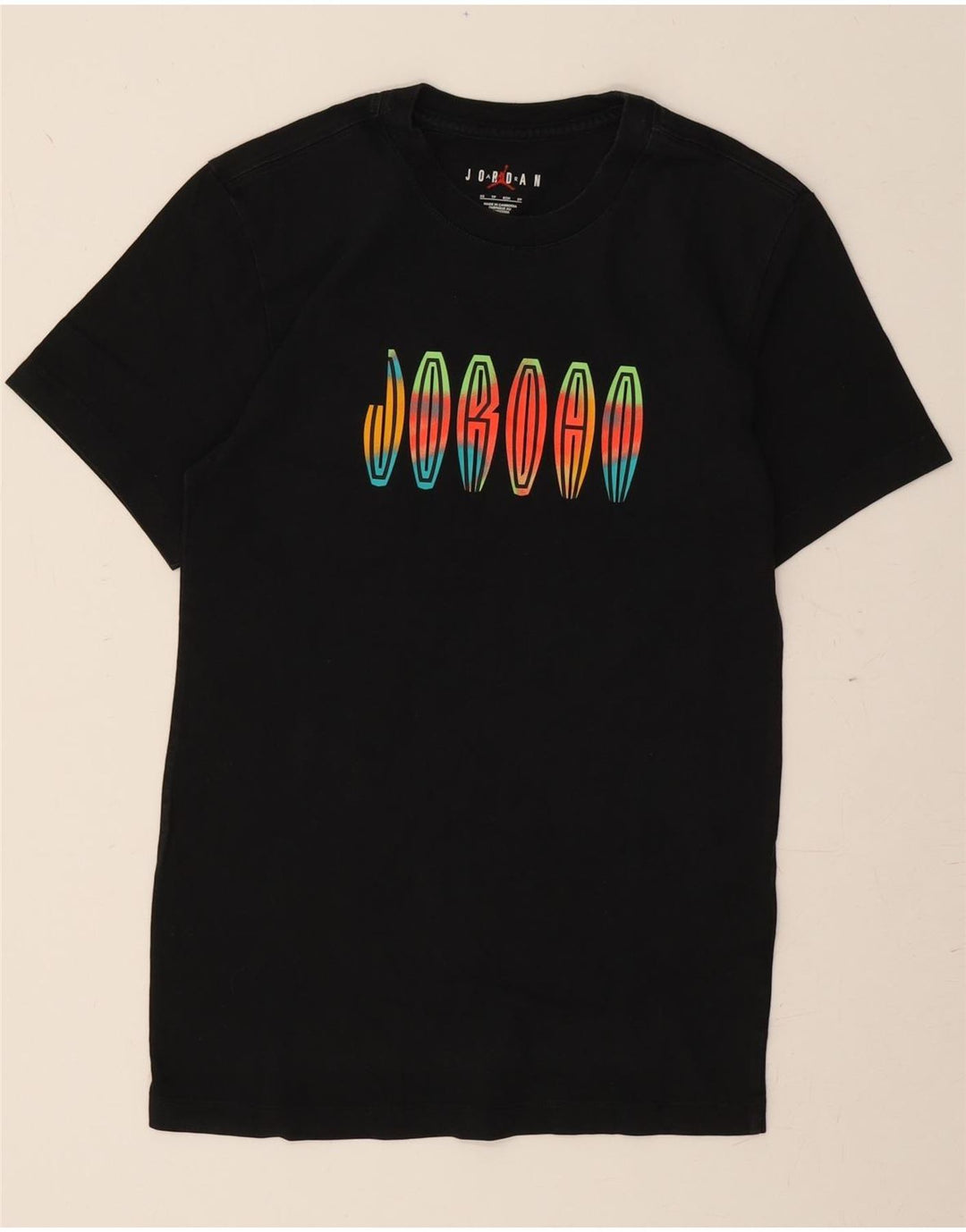 JORDAN Mens Graphic T-Shirt Top XS Black Cotton Vintage Jordan and Second-Hand Jordan from Messina Hembry 