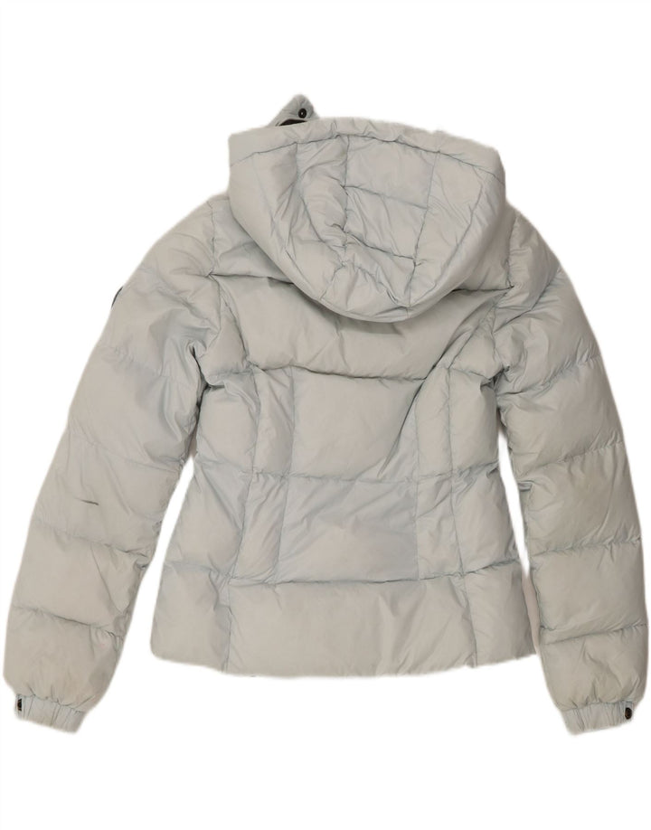 Superdry Polstret hættejakke til kvinder UK 8 Lille blå nylon