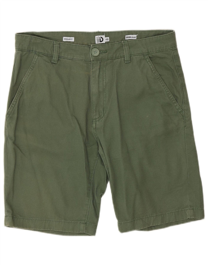Dacks herre Regular Fit Chino Shorts IT 46 Small W30 Green Cotton