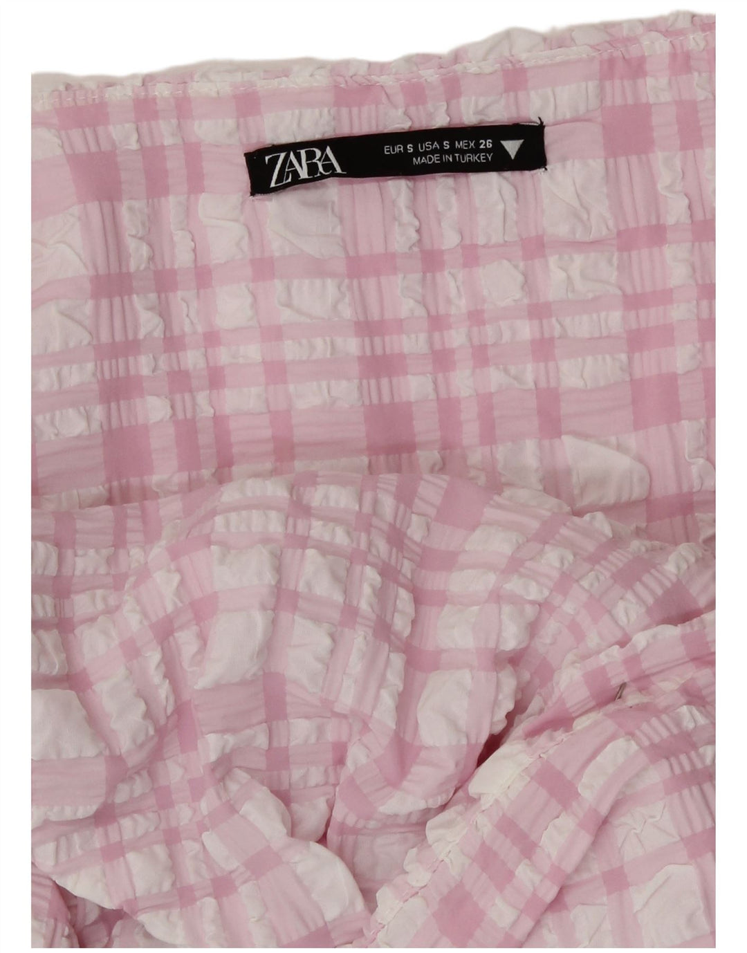 Zara Dame Udskæring Sundress UK 8 Small Pink Check