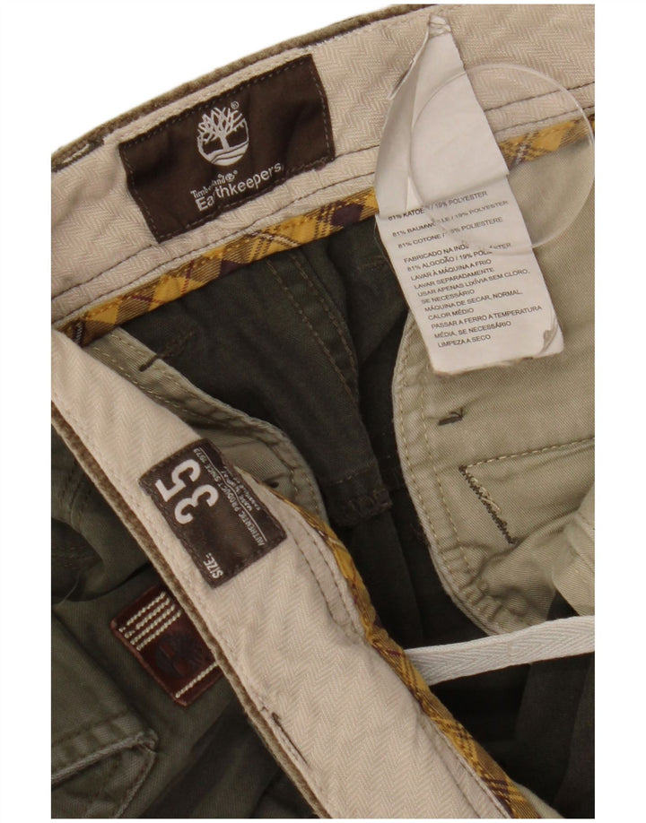 Timberland Herre Earthkeepers Straight Cargo Bukser W35 L31 Khaki Bomuld